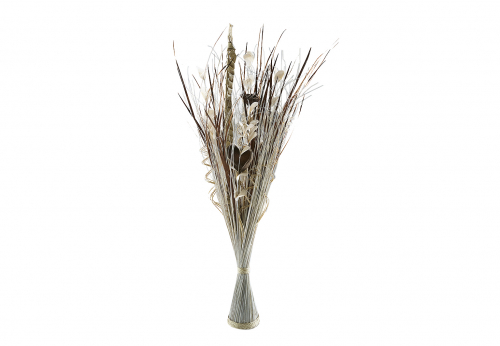 Deko-B�ndel 100 cm wei�-braun-natur runder Boden