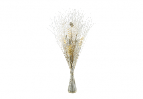 Deko-B�ndel 100 cm wei�-natur runder Boden