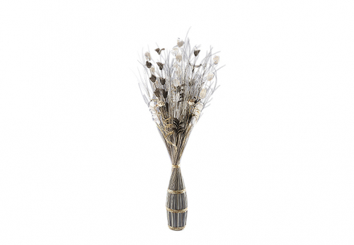 Deko-B�ndel 100 cm wei�-grau runder Boden