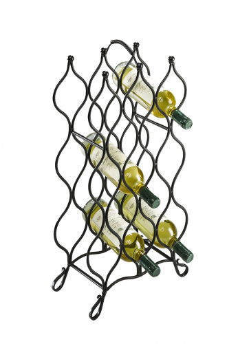 Weinregal aus Metall in schwarz f�r 9 Weinflaschen