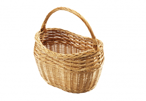 Einkaufskorb oval gekochte Weide 44x24x24/41cm