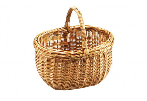 Einkaufskorb aus gekochter Weide 47x37x38 cm