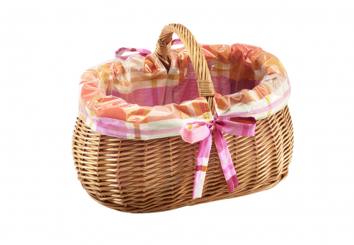 Autokorb gek. Weide/Textil/Folie Karo bunt