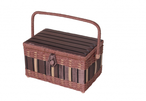 N�hkorb eckig braun mit Organisationseinsatz