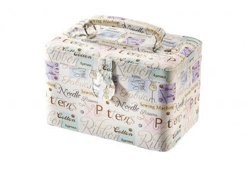 N�hk�stchen rechteckig Textil WORDS mit Griff aus Stoff