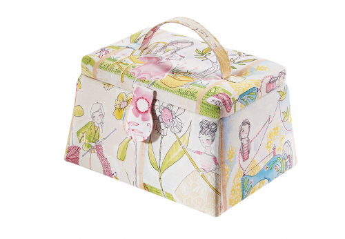 N�hk�stchen Trapezform Textil bunt mit farblich passenden Stoffgriff