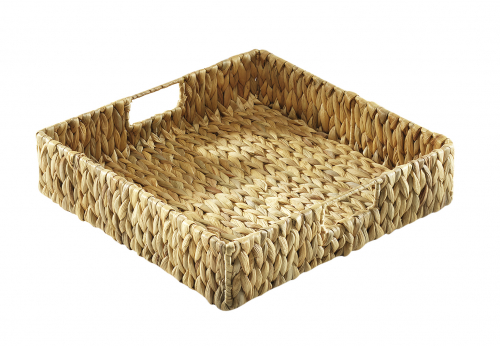 Aufbewahrungskorb aus Wasserhyazinthe Gr��e L quadratisch
