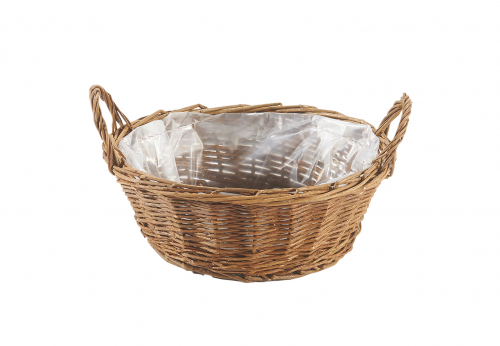 Pflanzgef�� ungesch�lte Weide rund Griffe mit Folie ausgeschl. Gr��e S