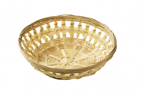 Dekoschale rund � 23 cm Bambus lichtgeflochten