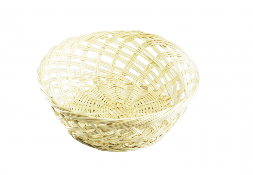 Dekoschale aus Weide rund licht natur