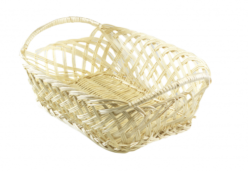 Dekoschale aus Weide eckig natur