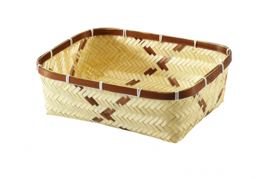 Dekoschale eckig aus Bambus