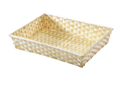 Dekoschale eckig aus Bambus