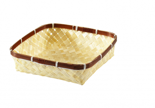 Dekoschale eckig aus Bambus