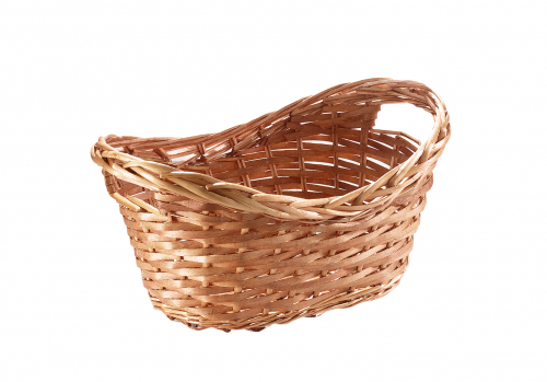 Dekoschale oval Weide Chipwood honigfarben