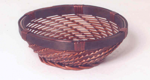 Dekoschale aus Weide rund, braun