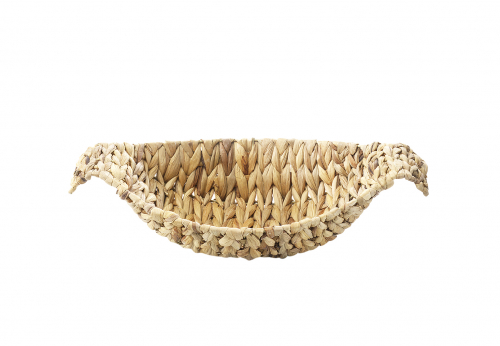 Dekoschale aus Wasserhyazinthe oval Gr��e S mit geschwungenen Griffen