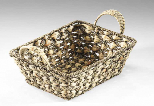 Dekoschale aus Wasserhyaz. eckig