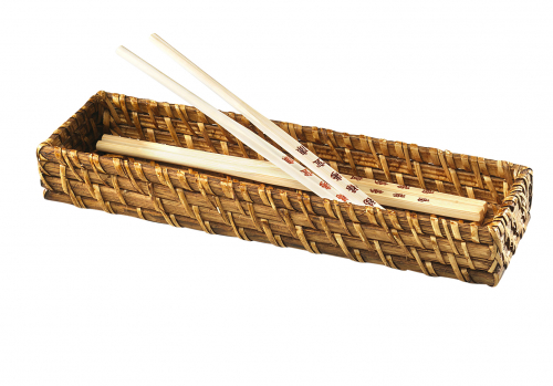 Dekoschale rechteckig 25x7,5x3,5 cm Rattan/Bambus