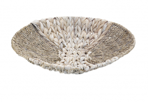 Dekoschale rund 2-farbig Wasserhyazinthe/Seegras white-washed