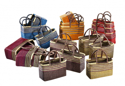 Seegrastasche Streifen/Uni 6fach S/3