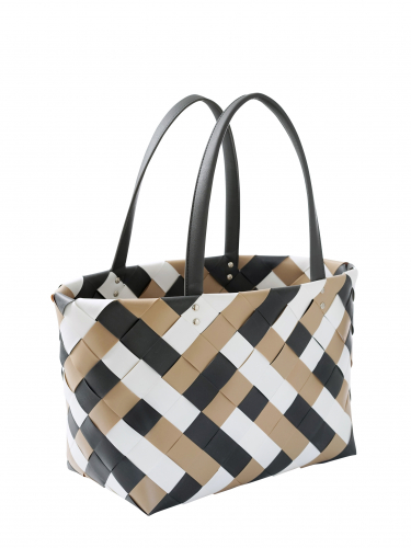 Shopper COFFEE XXL aus PE mit PU Henkeln