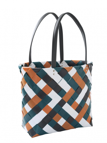 Shopper BARCELONA XL aus PE mit PU Henkeln