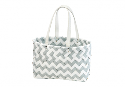 Shopper ZIGZAG XL aus PE mit PU Henkeln