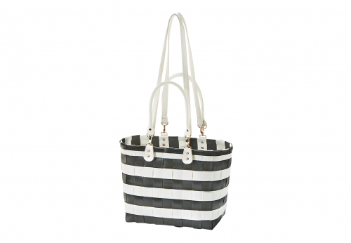 Shopper PARIS PREMIUM XL aus PE mit langen abnehmbaren PU Henkeln und Tragegriffen