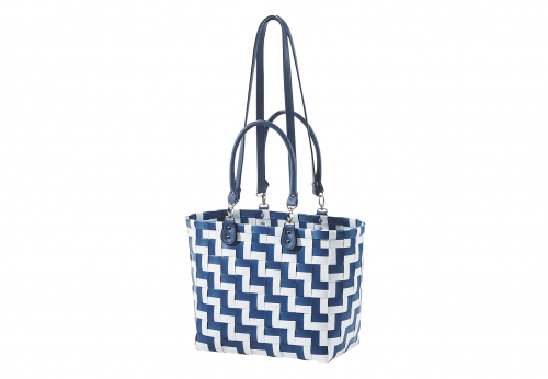 Shopper COTE D�AZUR PREMIUM XL aus PE mit langen abnehmbaren PU Henkeln und Tragegriffen