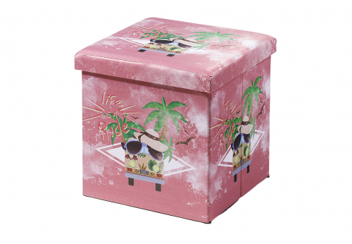 Sitzw�rfel CALIFORNIA faltbar 38x38x38 mit Kunstleder bezogen inkl. Deckel