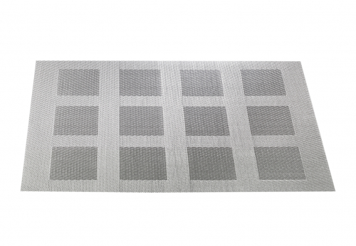 Tischset aus Kunststoff 45x30 cm silber matt
