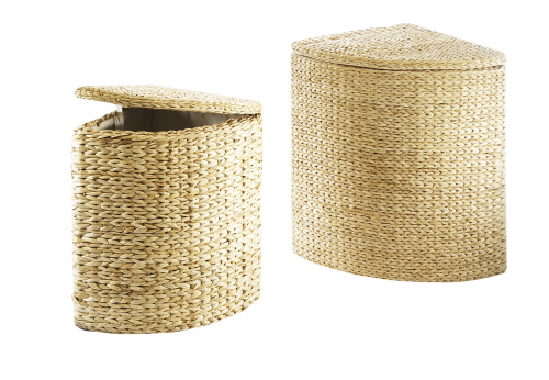 Eckw�schebeh�lter Binse  Textil S/2