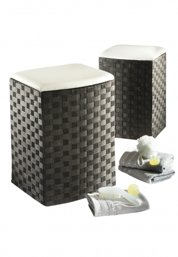 W�schebeh�lter schwarz halbrund Nylon S/2