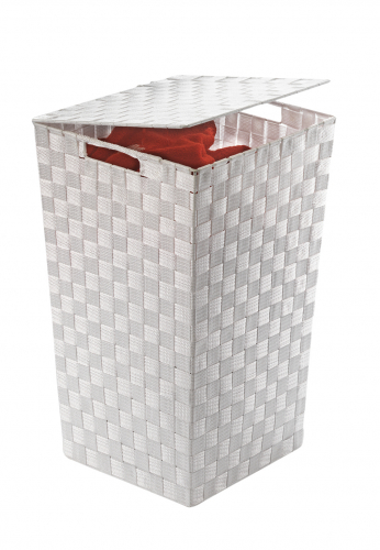 W�schebeh�lter quadratisch wei� aus Nylon mit Metallrahmen