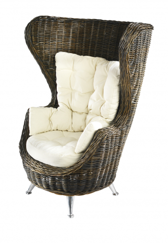 King Stuhl Krabu Rattan mit Kissen