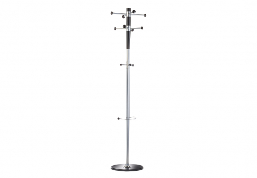 Garderobenst�nder SATELLITE Metall und Lotusholz nu�baum mit 11 Haken