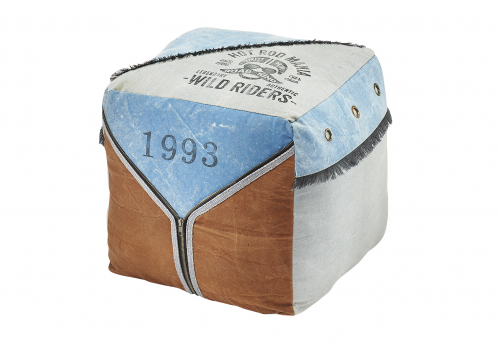 Sitzpouf 1993 aus Canvas im Vintagedesign