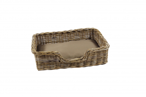 Hundelager PUPPY aus Rattan 72x53x20cm mit passendem Kissen