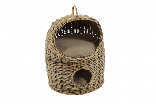 Katzenkorb KITTY aus Rattan 54x51x65/70 mit 2 passenden Kissen