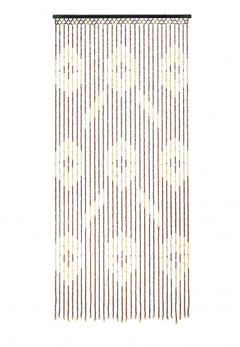 Holzperlenvorhang Sevilla mit Kreisdekor 90x200