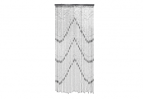 Holzperlenvorhang WOOD 90 x 200 cm 31 Str�nge schwarz