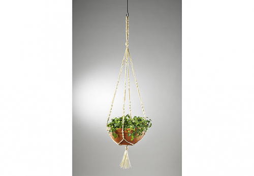 Blumenampel aus Jute naturfarben 150 cm lang