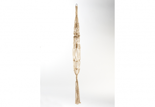 Makramee Blumenampel aus Jute naturfarben 120 cm