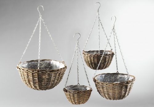 Blumenampel aus ungesch�lter Weide S/4