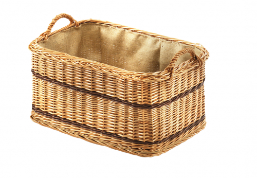 Holzkorb eckig gekochte Weide