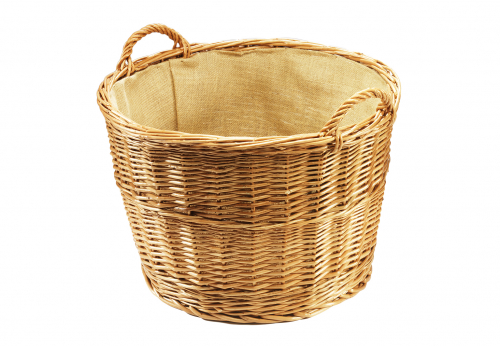 Holzkorb rund gekochte Weide Leinen Gr��e 3