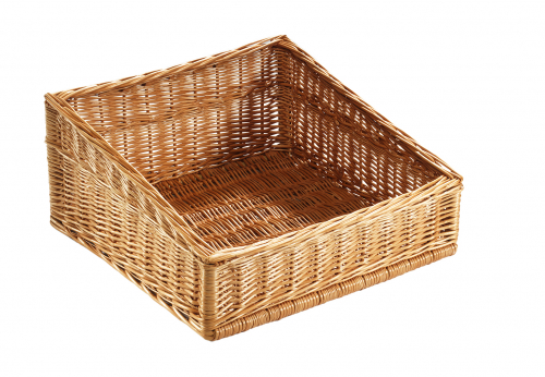 Regalkorb 50x48x13/23 cm gekochte Weide