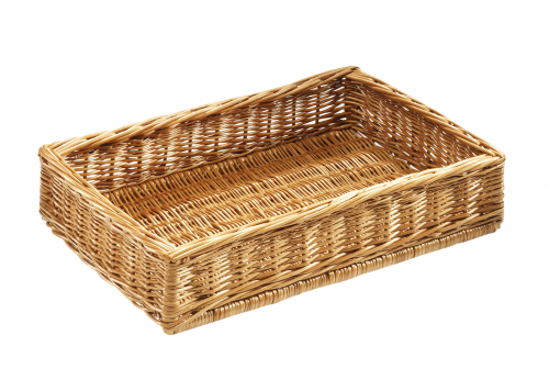 Auslagenkorb Ausstellkorb Presentkorb B�ckerkorb eckig gekochte Weide