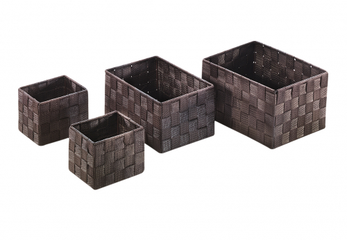 Regalk�rbe Nylon braun mit Metallgestell S/4